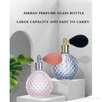 Clear glass perfume dispenser bag spray